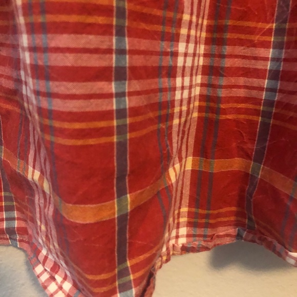 Woolrich Men Burnt Orange Stripe Casual Sh… - Picture 8 of 8